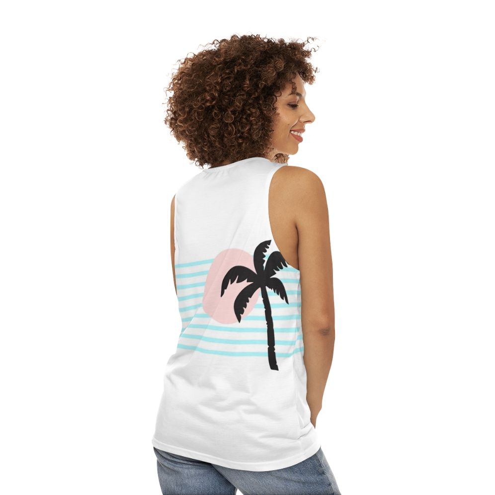 Retro unisex tank top for summer beach parties - women back