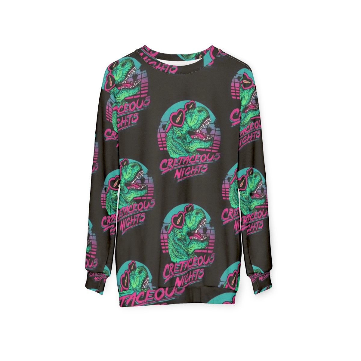 Cretaceous Nights Tyrannosaurus Rex Sweatshirt - hanging