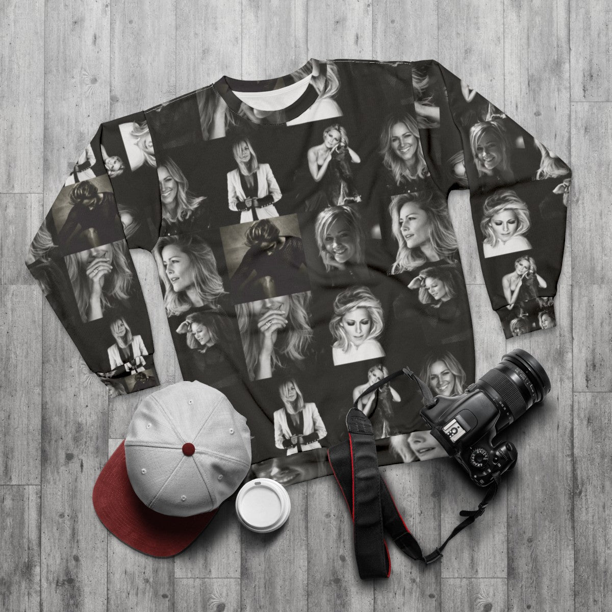 Helene Fischer Collage German Pop Music Sweatshirt - flat lay