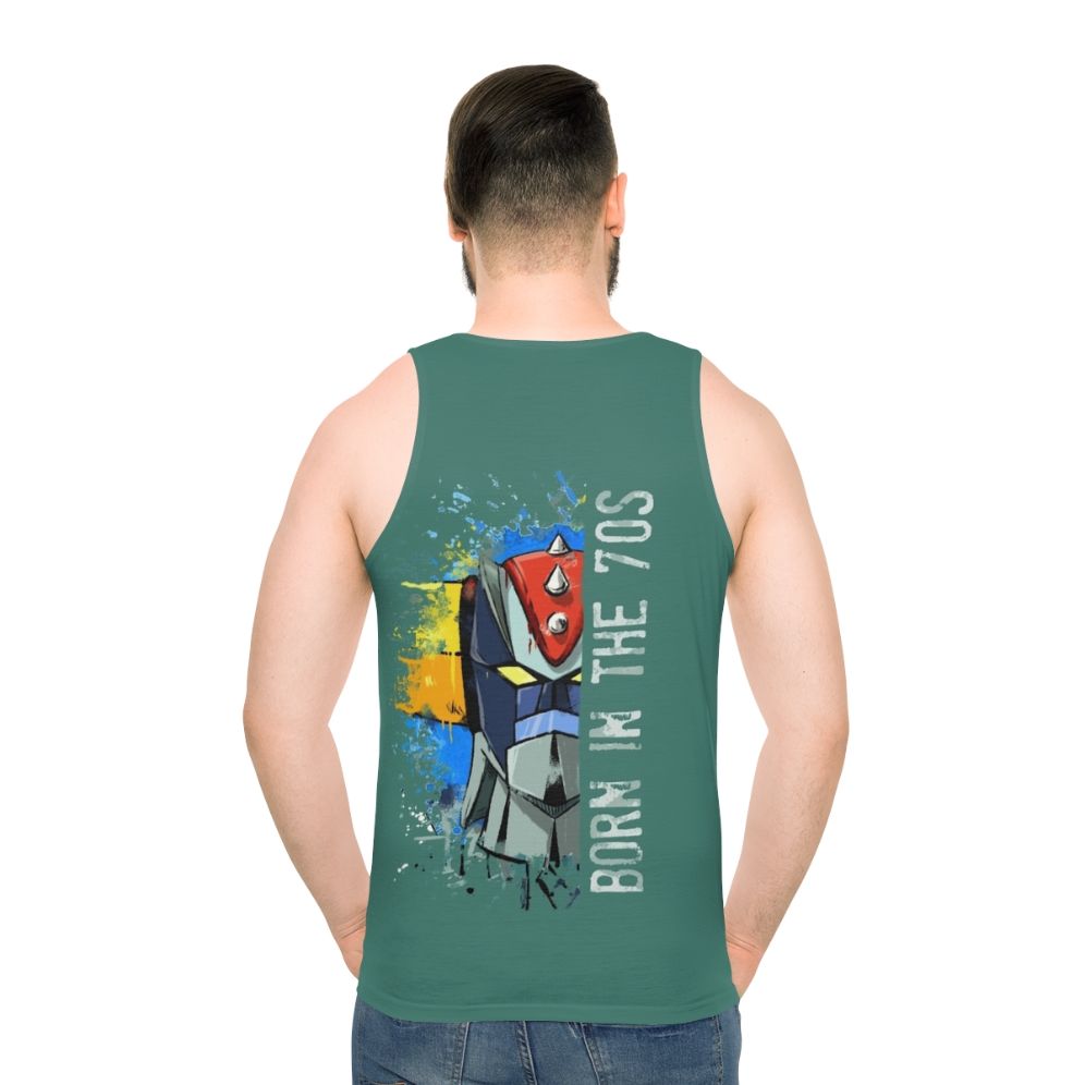 Ufo Robot Goldrake Retro 80s Manga Anime Unisex Tank Top - men back