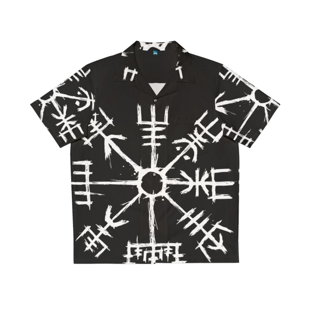 Vegvisir Symbol Hawaiian Shirt with Viking Compass