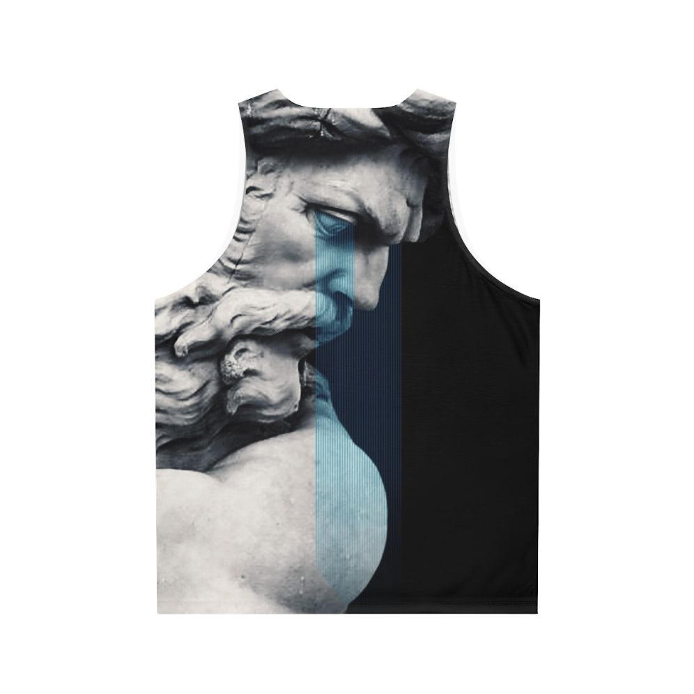 Degeneration unisex tank top with graphic design inspired by Greek mythology - Back