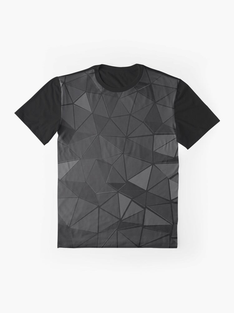 Deus Ex Triangles Graphic T-Shirt featuring a geometric design inspired by the popular video game franchise - Flat lay