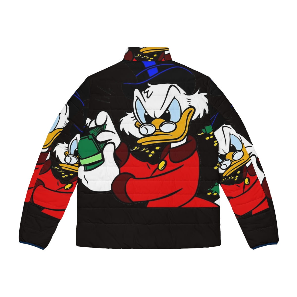 Scrooge McDuck puffer jacket with classic t-shirt design - Back