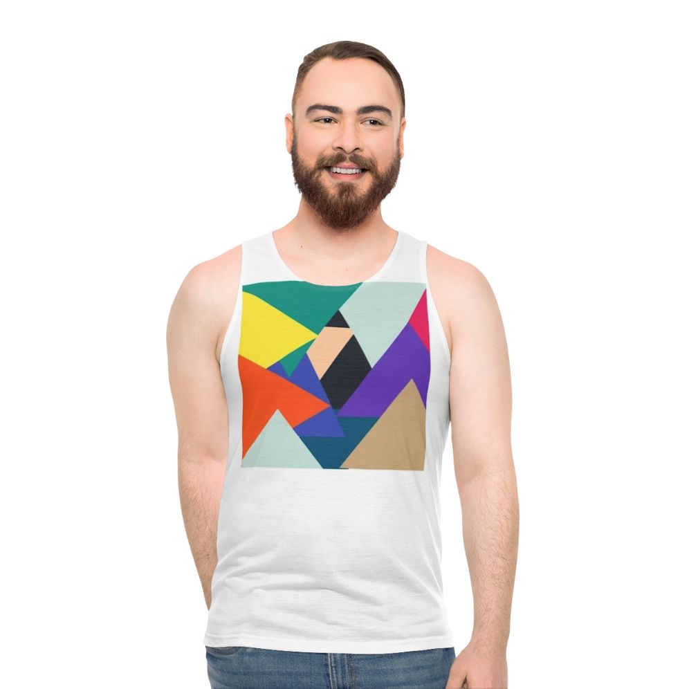 Unisex geometric tank top - men