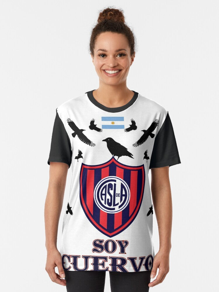 San Lorenzo Argentina Raven Graphic T-Shirt - Women