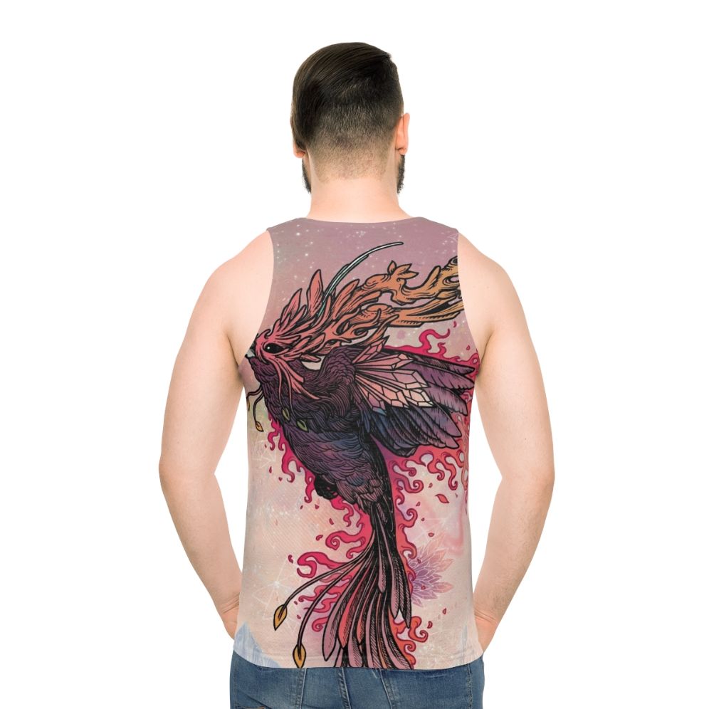 Unisex Phoenix Mythical Creature Tank Top - men back