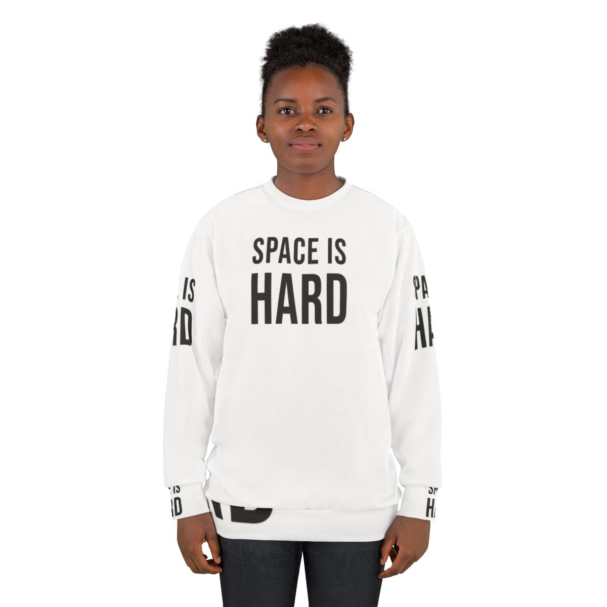 Space Force Netflix Sweatshirt featuring humorous quotes and sayings - women