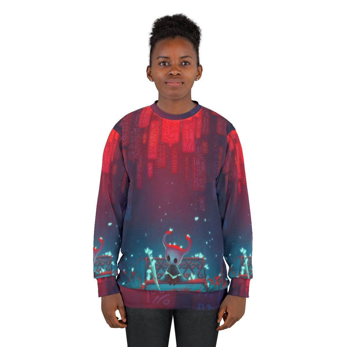 Hollow Knight Sweatshirt featuring the protagonist of the Metroidvania indie game - women