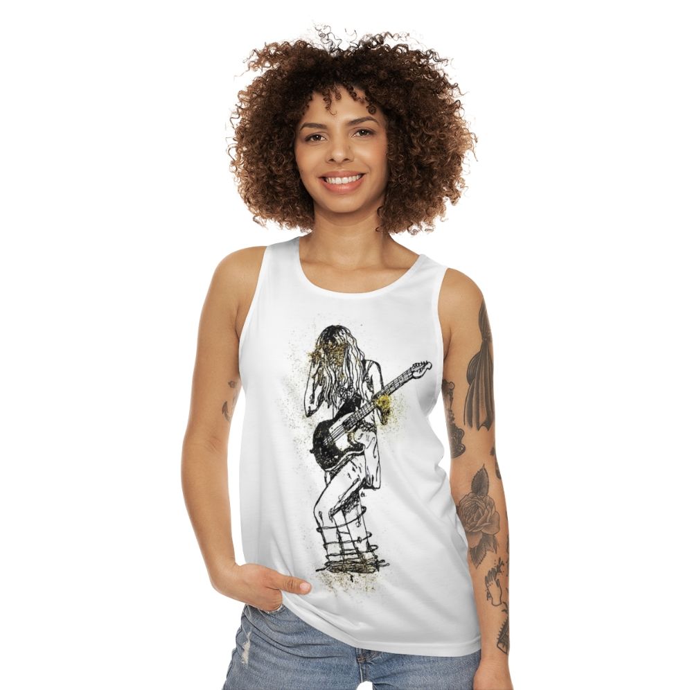 Unisex indie music tank top with Wolf Alice artwork - women