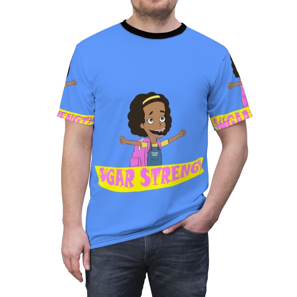 AOP T-shirt featuring a design inspired by the Netflix animated comedy series Big Mouth - men front