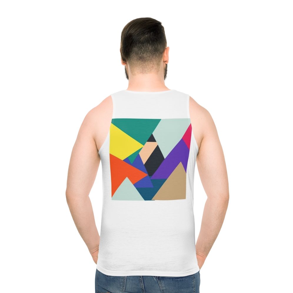 Unisex geometric tank top - men back