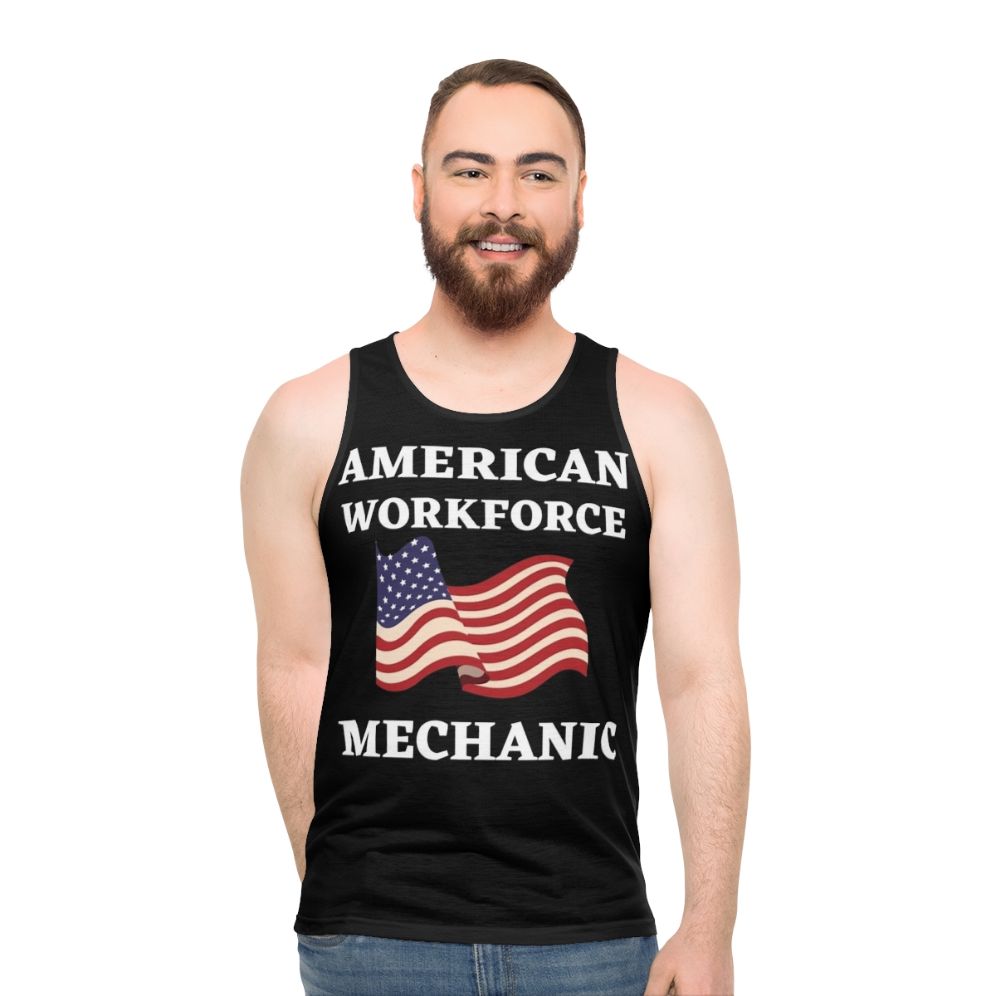 Patriotic American Workforce Mechanic Unisex Tank Top - men