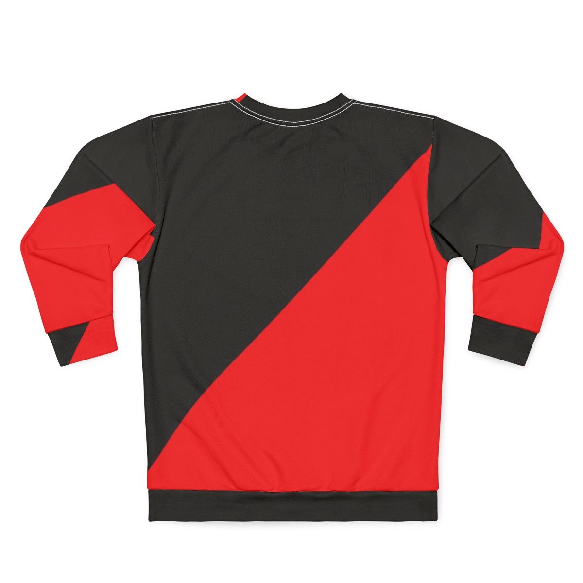 Anarcho communist black and red sweatshirt with radical political design - Back