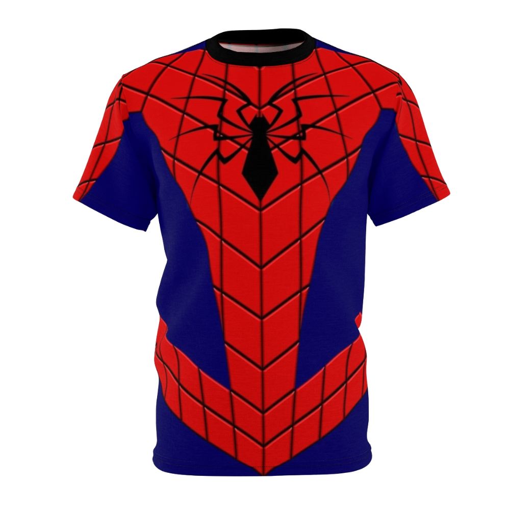 Vibrant spider-themed t-shirt with a unique comic-inspired design