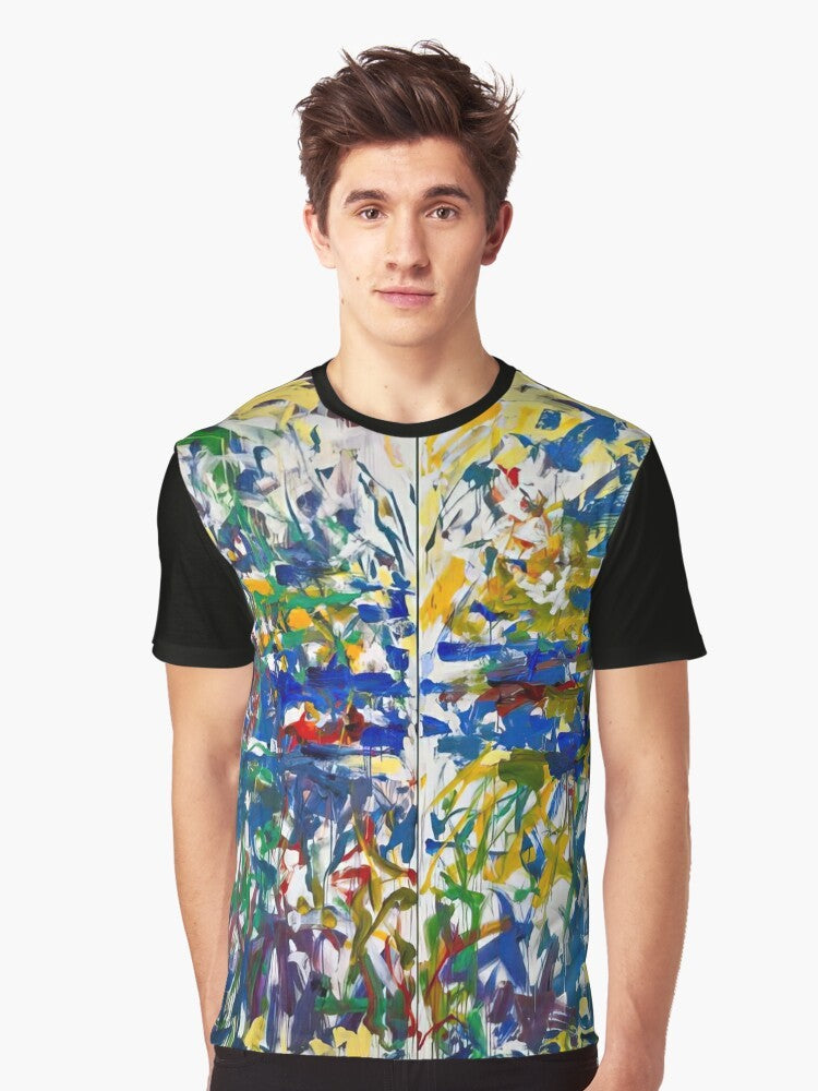 Graphic t-shirt featuring the artwork of renowned artist Joan Mitchell - Men