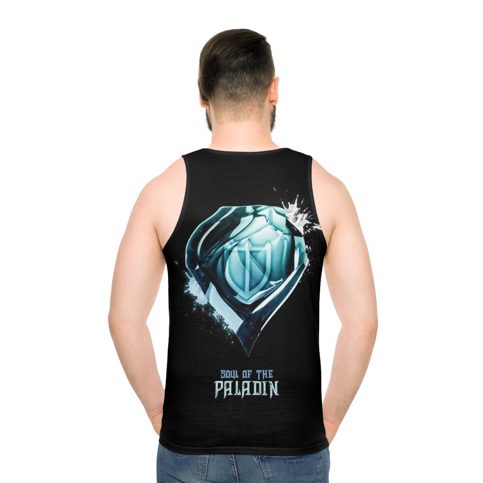 Final Fantasy FFXIV Paladin Crystal Soul Unisex Tank Top - men back