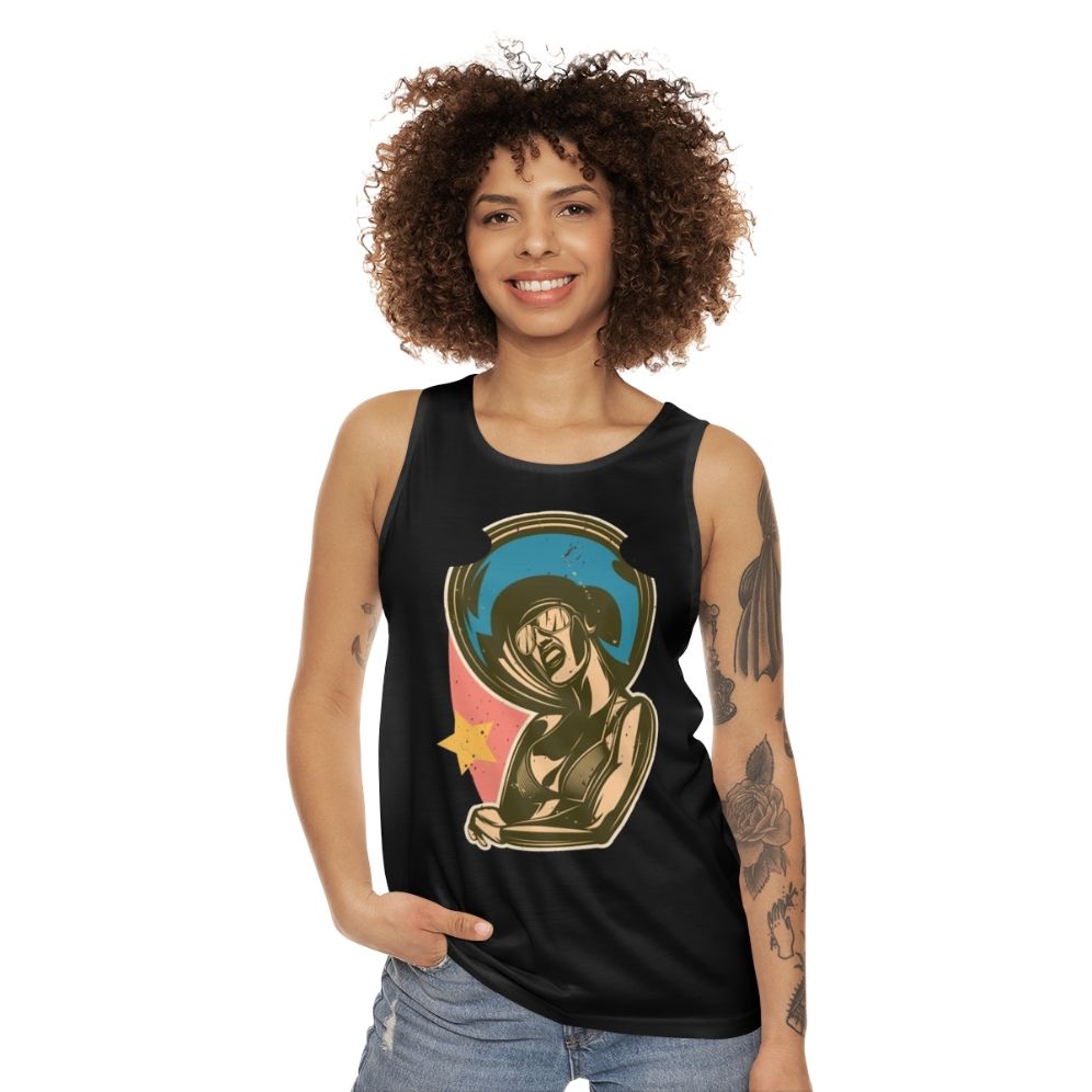 Unisex punk rock band tank top - women