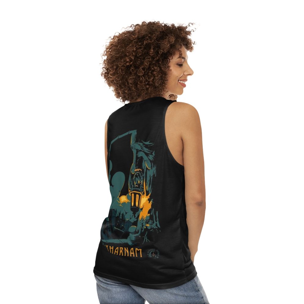 Bloodborne inspired vintage unisex tank top - women back