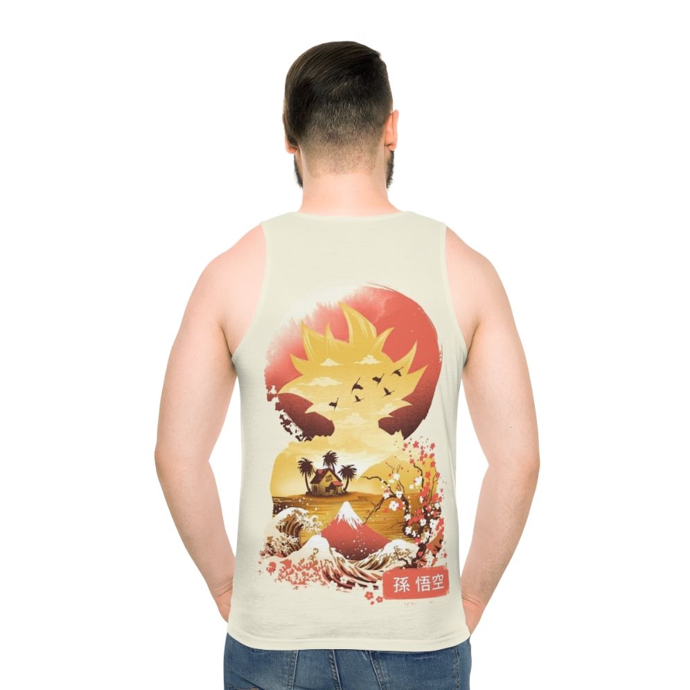 Ukiyo E Super Saiyan Unisex Anime Tank Top - men back