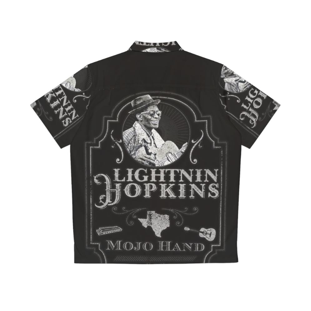 Lightnin Hopkins tribute Hawaiian shirt featuring blues guitar and Texas blues music - Back