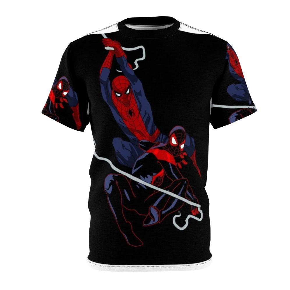 Superhero-inspired AOP T-Shirt featuring spider-man, spider-verse, and spider-punk designs