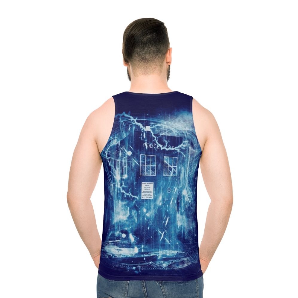 Doctor Who Time Lord Tardis Unisex Tank Top - men back