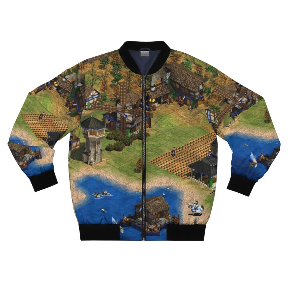 Vintage-inspired Age of Empires gaming bomber jacket