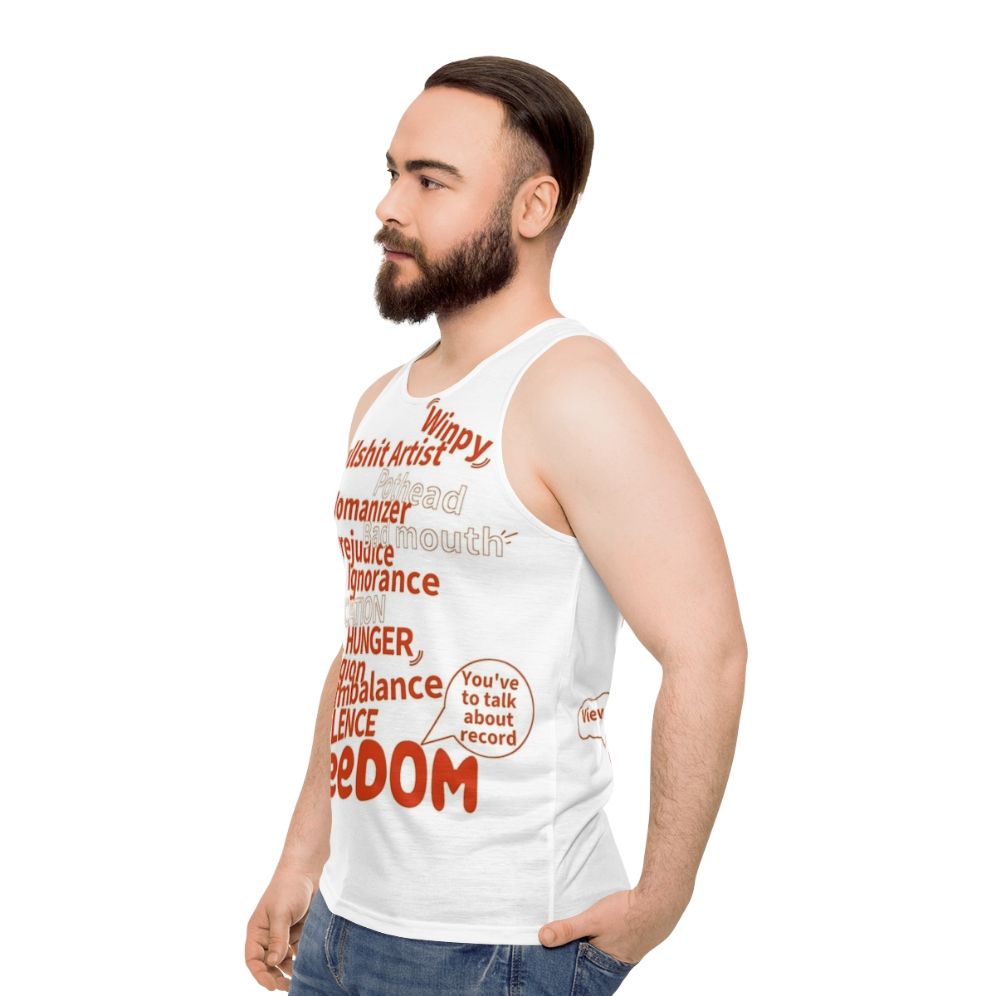 Unisex cotton tank top for casual and athletic wear - men side