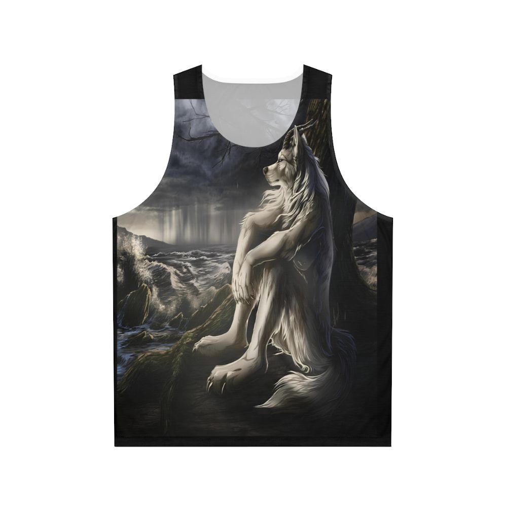 Werewolf meme unisex tank top