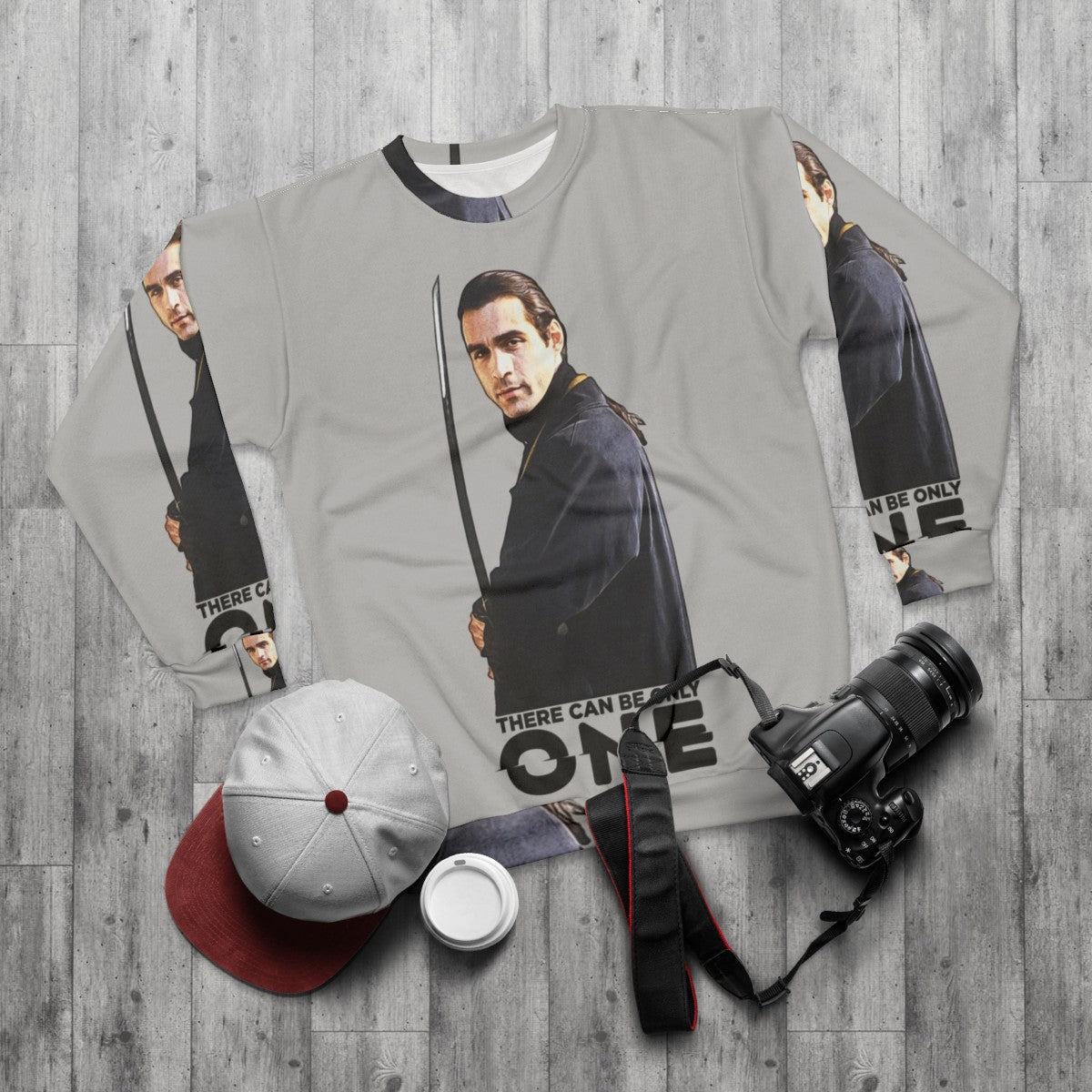 Highlander 'There Can Be Only One' Men's Sweatshirt - flat lay