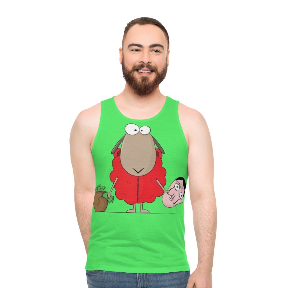 Sheep Money Heist Unisex Tank Top - men