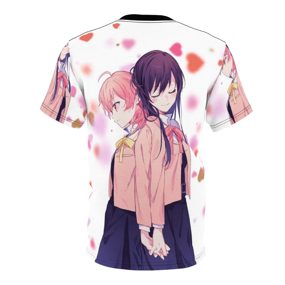 Anime inspired t-shirt featuring characters from the series Bloom Into You (Yagate Kimi ni Naru) - Back