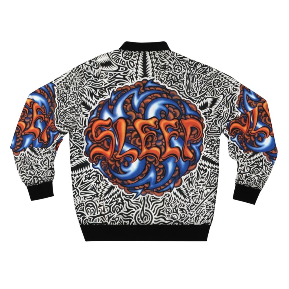 Dragonaut bomber jacket featuring the album cover art for the stoner metal band "Holy Mountain" - Back