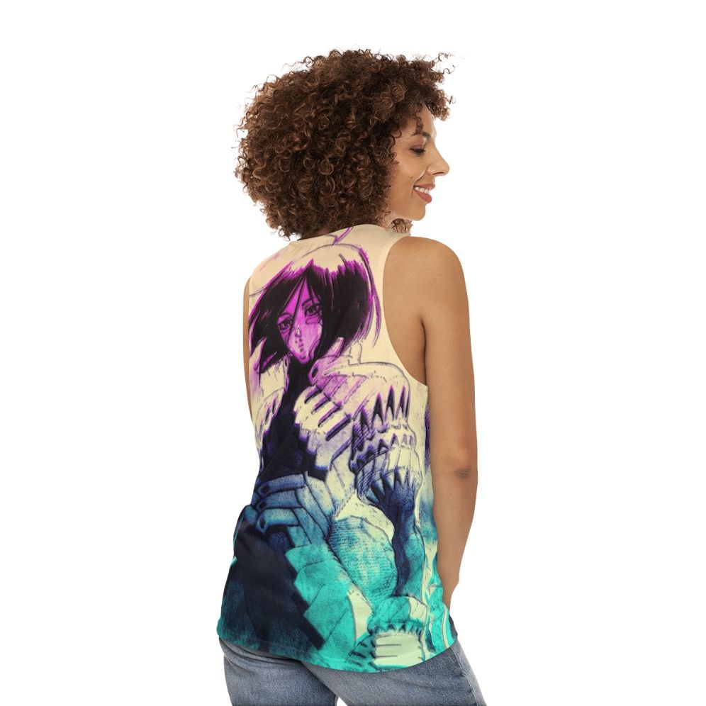 Battle Angel Alita Gunnm Vaporwave Retro Anime Tank Top - women back