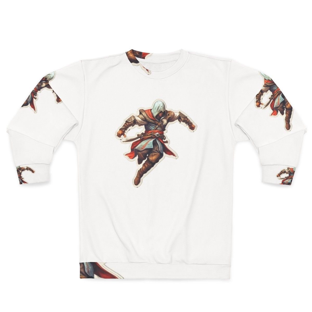 Assassins Creed Sticker Sweatshirt with Fan Art Design