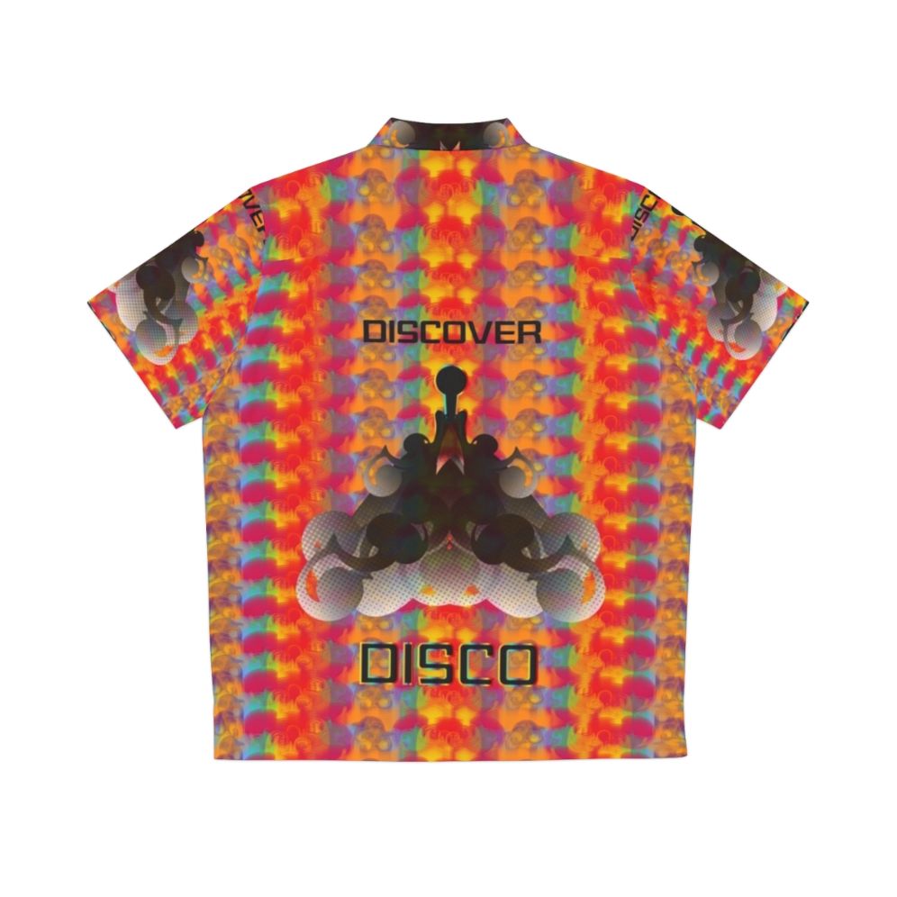 Multicolored Hawaiian-style shirt with psychedelic star trek inspired design - Back