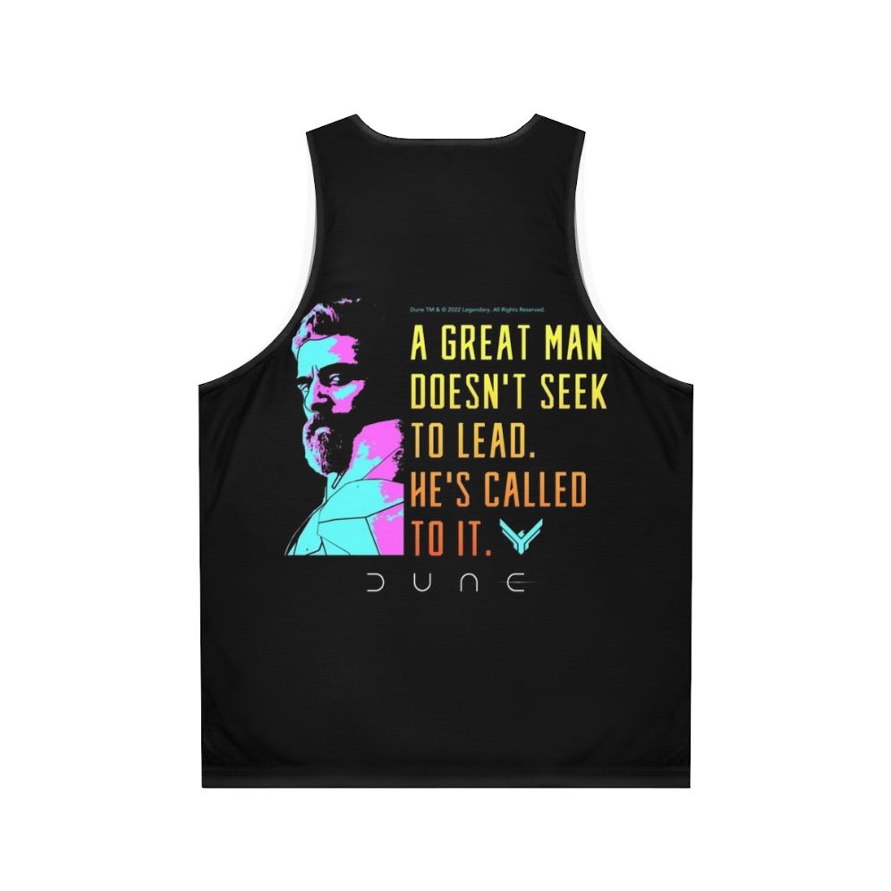 Leto Atreides Dune Movie Leadership Quote Unisex Tank Top - Back