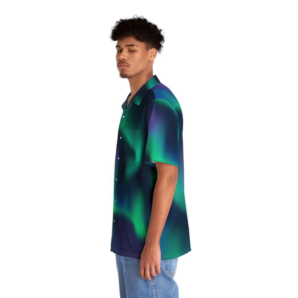 Aurora Borealis Northern Lights Hawaiian Shirt - People Left