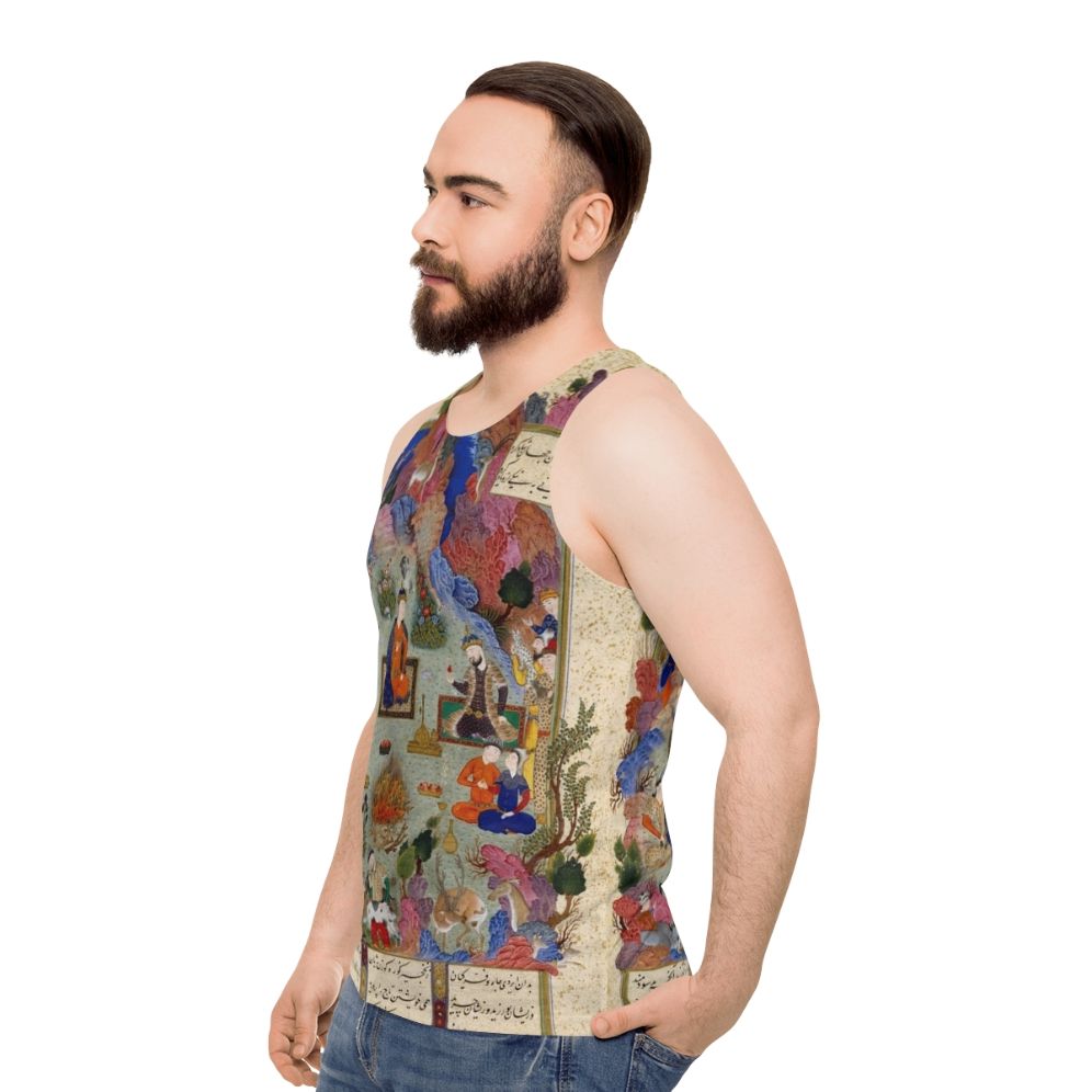 Unisex Shahnameh Persian Poet Tank Top - men side