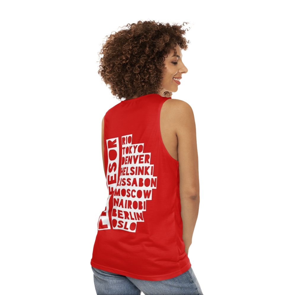 Money Heist Professor's Bella Ciao Unisex Tank Top - women back