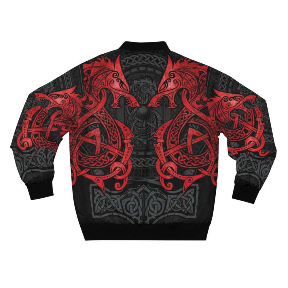 Norse Fenrir Bomber Jacket with Celtic and Viking inspired design - Back