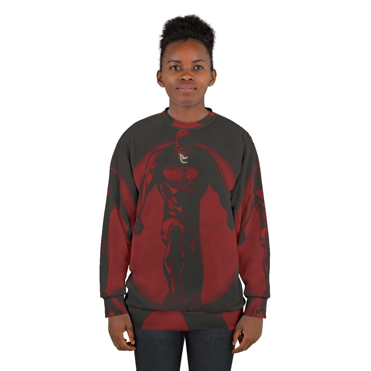 Devil Sweatshirt with Comic Superhero Design - women