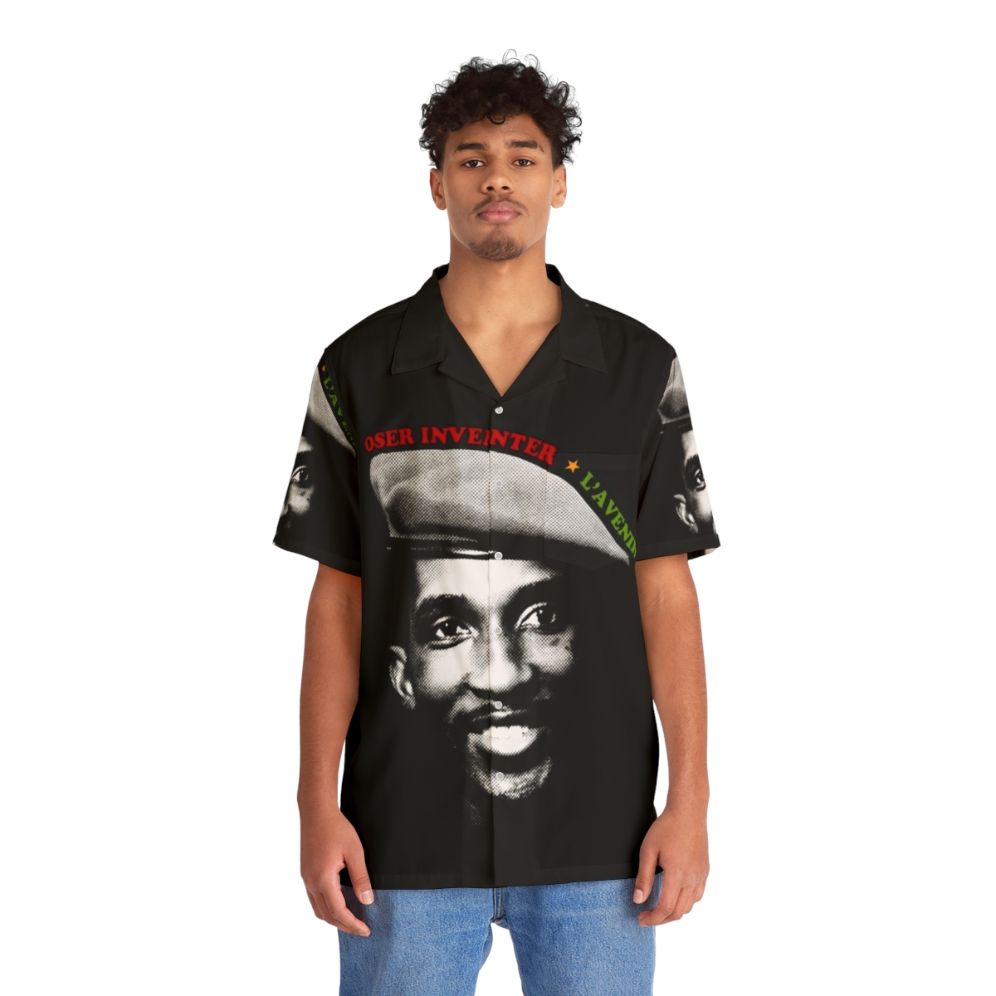 Thomas Sankara Hawaiian Shirt with African Inspired Design - People Front