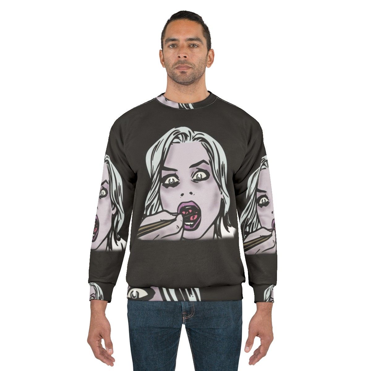 Izombie comic book style sweatshirt - men