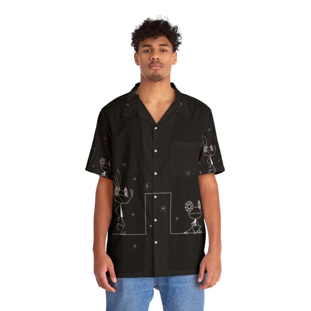 Vib Ribbon Vibri Hawaiian Shirt for Retro Gaming and Music Fans - People Front