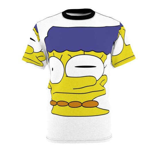 Marge Simpson with smeared makeup on a high-quality t-shirt design