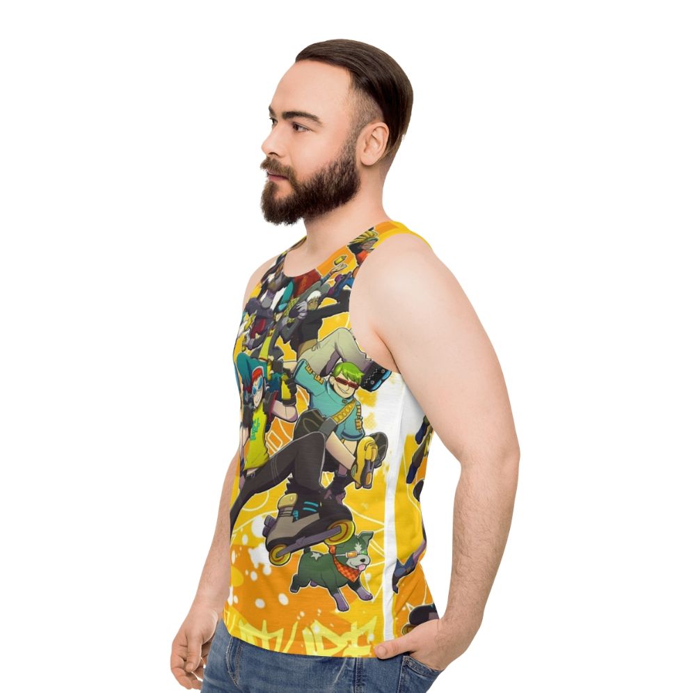 Unisex jet set radio inspired tank top - men side