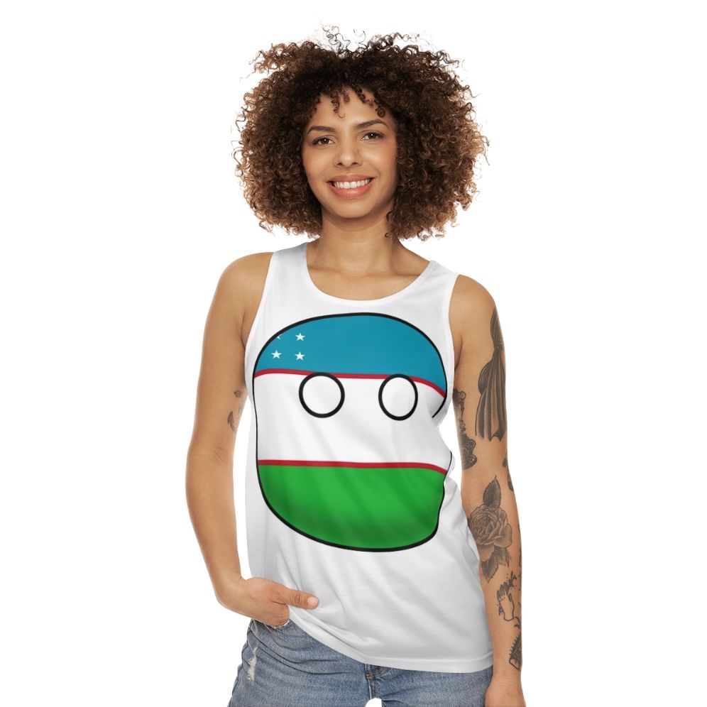 Uzbekistan Countryball Unisex Tank Top - women