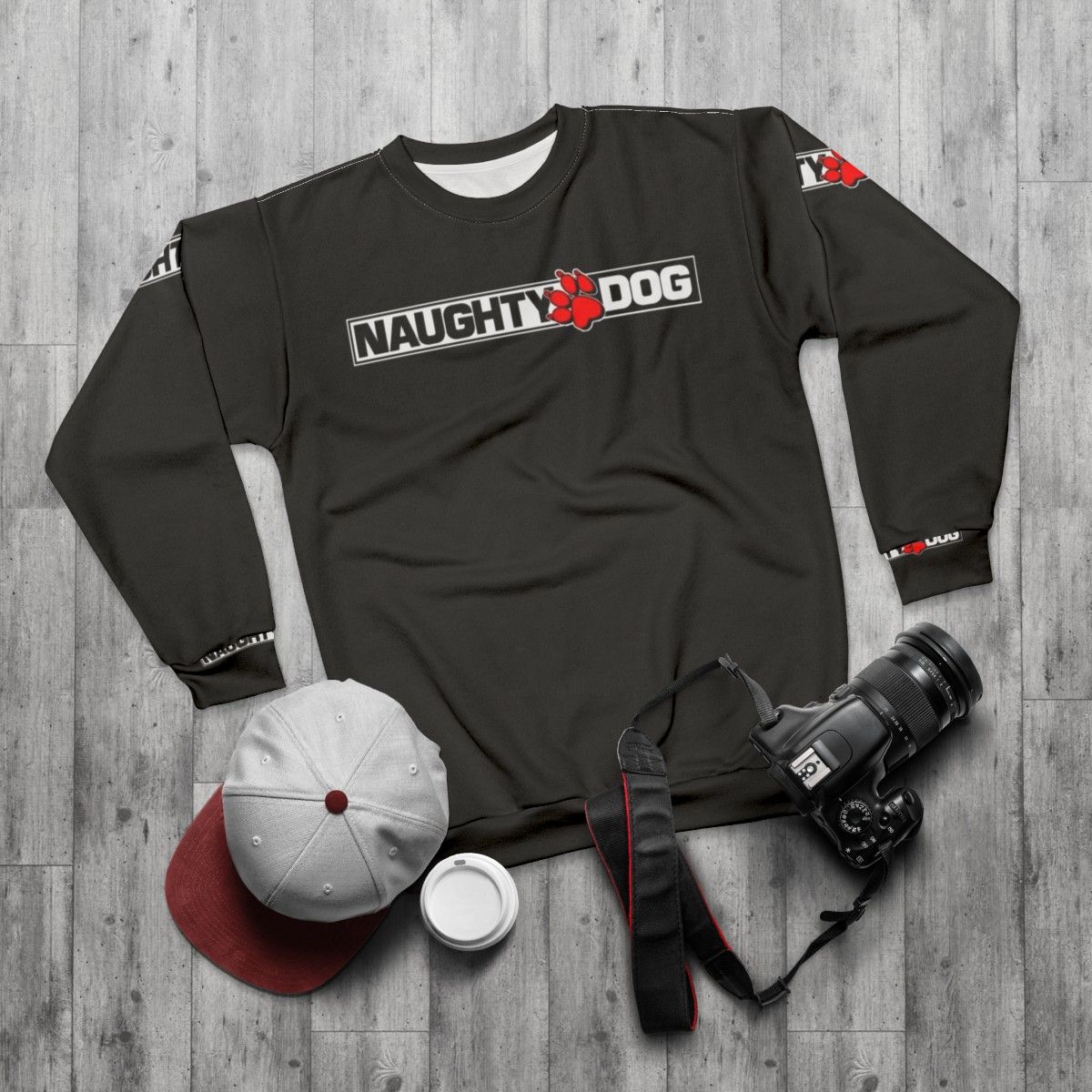 Naughty Dog Gaming Sweatshirt - flat lay